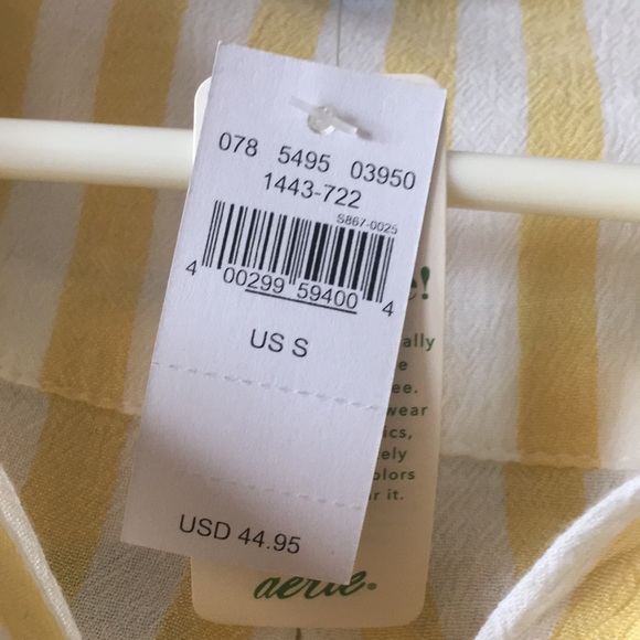 Aerie Striped Button Up Shirt NWT - Picture 13 of 15